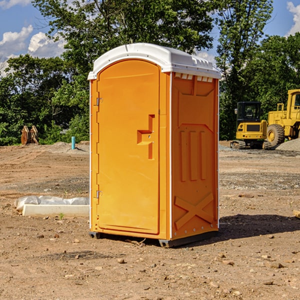 how often are the porta potties cleaned and serviced during a rental period in Redding